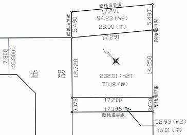 留萌 土地 | 留萌市住之江町3丁目59番2外2筆 大きな土地図面へ!!